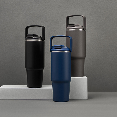 Термокружка вакуумная Montana, белая