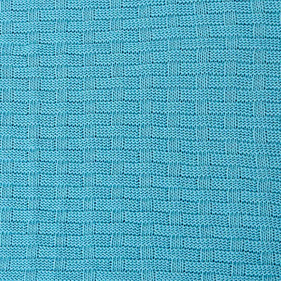 Плед Берта вязаный, 160*90 см, голубой