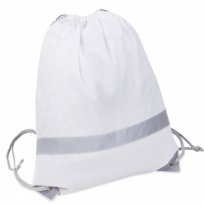 Рюкзак мешок RAY со светоотражающей полосой (Белый)