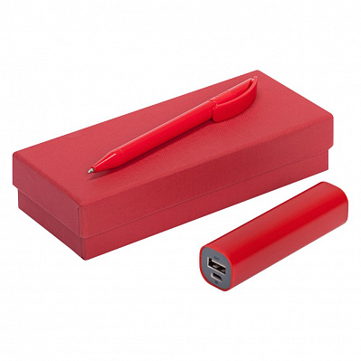 Набор Couple: аккумулятор и ручка  (Красный)