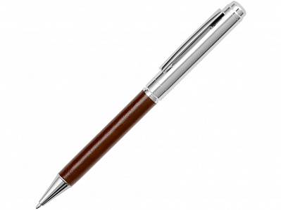Ручка металлическая шариковая Fabrizio (Серебристый/коричневый)