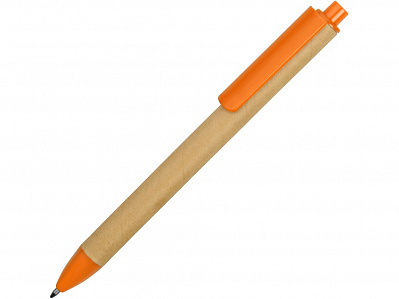 Ручка картонная шариковая Эко 2.0 (Бежевый/оранжевый)
