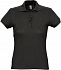 Рубашка поло женская Passion 170, черная - Фото 1