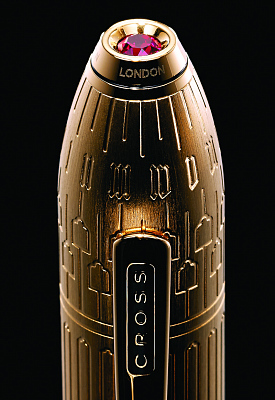 Шариковая ручка Cross Peerless Citizen LE London. Цвет - золотистый.