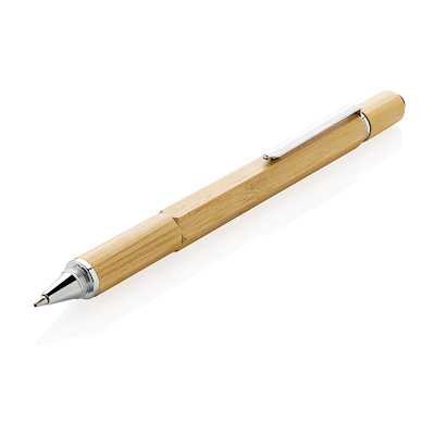 Многофункциональная ручка 5 в 1 Bamboo (Коричневый;)