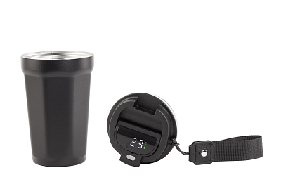 Термостакан "Legend" 390 мл с индикацией температуры, черный