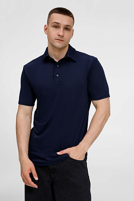 Рубашка поло унисекс Senti, темно-синяя (Тёмно-синий)