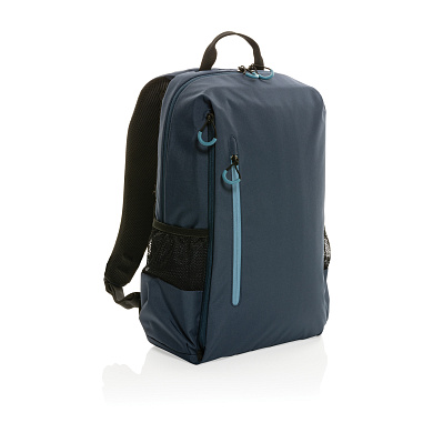 Рюкзак для ноутбука Impact Lima из rPET AWARETM, RFID, 15.6" (Темно-синий; синий)