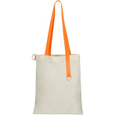 Сумка для покупок White GLOW 325 г/м², оранжевая (Бежевый/оранжевый)
