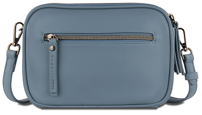 Сумка кросс-боди женская BUGATTI Almata, голубая, полиуретан, 21,5х6х15 см