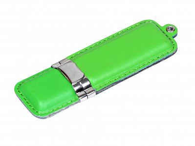 USB 3.0- флешка на 64 Гб классической прямоугольной формы (Зеленый/серебристый)