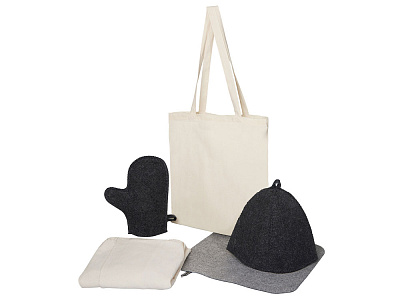 Банный набор с килтом Healing Light, мужской (Серый)