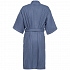 Халат вафельный мужской Boho Kimono, синий - Фото 2