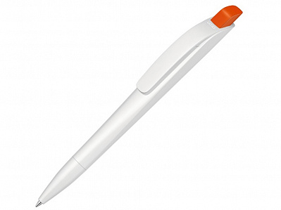 Ручка шариковая пластиковая Stream (Белый/оранжевый)