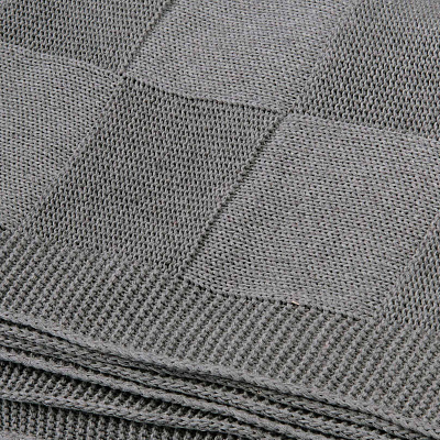 Плед Cella вязаный, серый (без подарочной коробки)