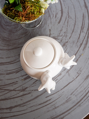 Сахарница с кроликами (NEW), 1000 мл, Белый