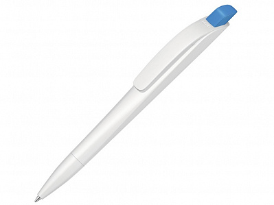 Ручка шариковая пластиковая Stream (Белый/голубой)