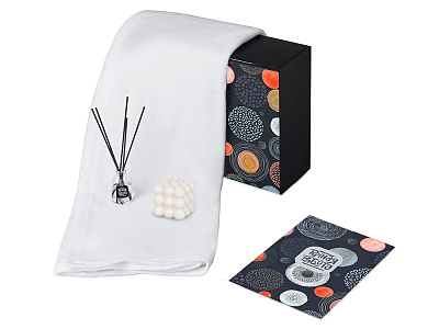 Подарочный набор Re:y. Cocoon с пледом, свечой и диффузором (Белый)