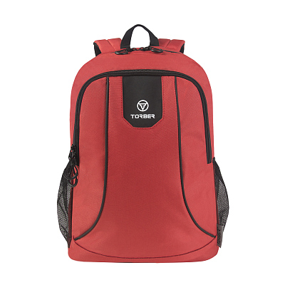Рюкзак TORBER ROCKIT с отделением для ноутбука 15,6", красный, полиэстер 600D, 46 х 30 x 13 см