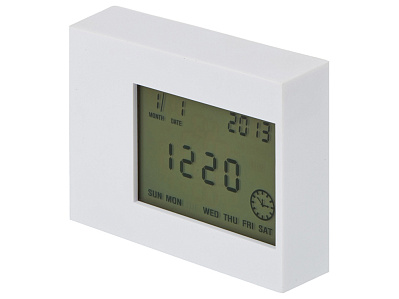 Настольные электронные мультифункциональные часы Rotatio (Белый)