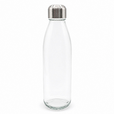 Бутылка стеклянная с манжетой и держателем Glassy, синяя