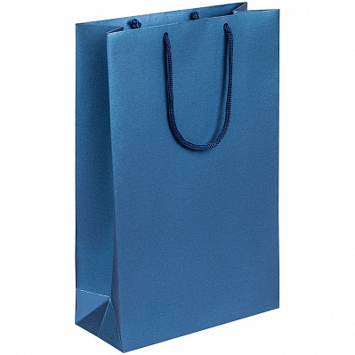 Пакет бумажный «Блеск», средний  (Синий)