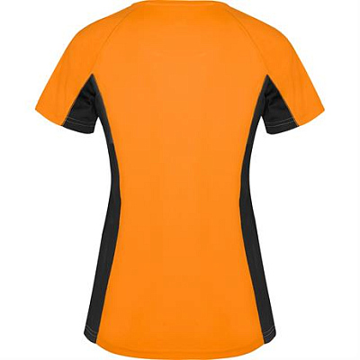 Спортивная футболка SHANGHAI WOMAN женская, ФЛУОРЕСЦЕНТНЫЙ ОРАНЖЕВЫЙ/ЧЕРНЫЙ 2XL
