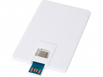 USB 3.0- флешка на 64 Гб Duo Slim с разъемом Type-C (Белый)