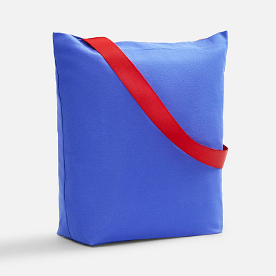 Шопер B5  с широкими красными ручками (Синий)