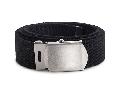 Ремень Canvas текстильный с металлической пряжкой (Чёрный)