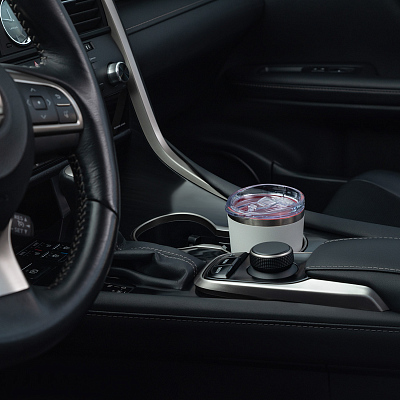 Термокружка вакуумная с керамическим покрытием Арктик (Arctic), белый/красный