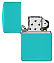 Зажигалка ZIPPO Classic с покрытием Flat Turquoise, латунь/сталь, бирюзовая, глянцевая, 38x13x57 мм - Фото 4