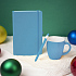 Подарочный набор HAPPINESS: блокнот, ручка, кружка, голубой - Фото 1