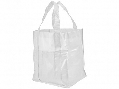 Ламинированная сумка для покупок, 80 г/м2 (Белый)