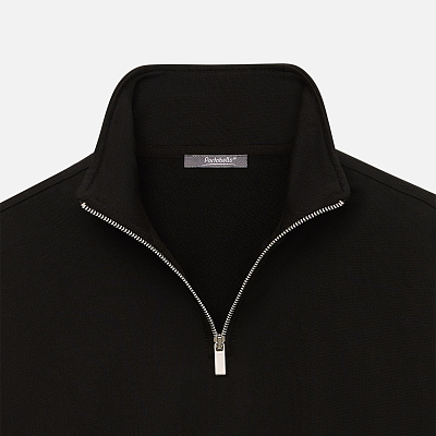 Толстовка на молнии унисекс FLOW, черная, размер XS/S