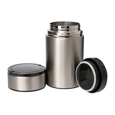 Термос для еды Bento, серебряный