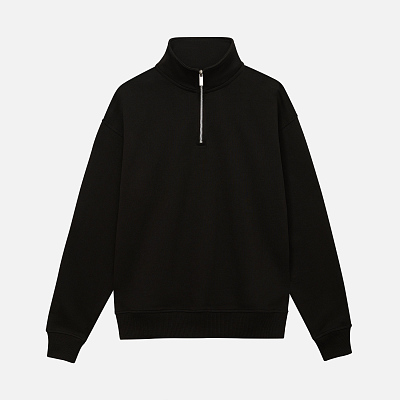 Толстовка на молнии унисекс FLOW, черная, размер XS/S