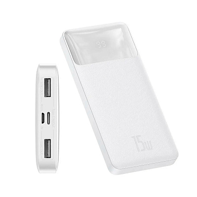 ПЗУ Baseus Bipow Digital Display 10000 mAh 15W Overseas Edition  (Белый)