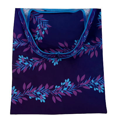 Сумка для покупок Фолди с полноцветной печатью (Тёмно-синий)