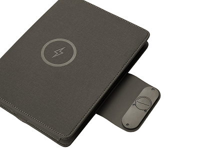 Подарочный набор Twilight: органайзер А5 с беспроводной зарядкой и металлическая шариковая ручка со светящимся логотипом