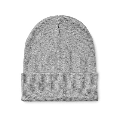 Knitted beanie with cuff (Серый)