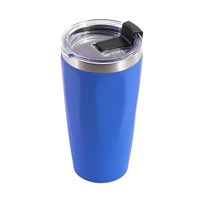 Термостакан "Calypso" 500 мл, покрытие soft touch, черный #, синий