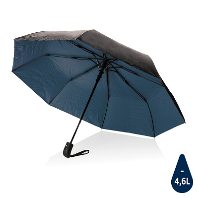 Маленький двухцветный зонт Impact из RPET AWARE™, d97 см (Синий;)