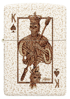 Зажигалка ZIPPO Rick Rietveld с покрытием Mercury Glass, латунь/сталь, белая, 38x13x57 мм