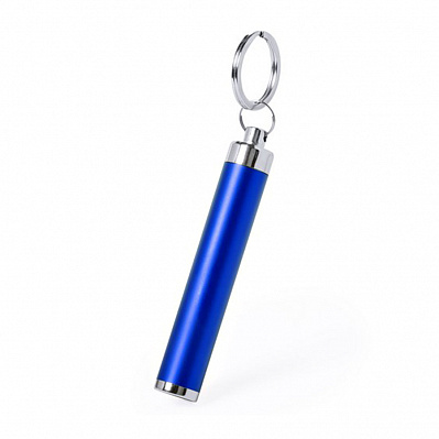 Брелок BIMOX с фонариком , пластик 8,5*d-1,4см (Синий)
