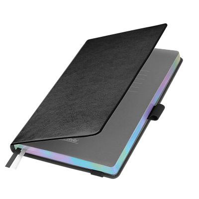 Ежедневник Гэлакси (Galaxy) недатированный, жесткая обложка, срез голограф. фольга, черный (Черный, серый, бежевый, многоцветный)