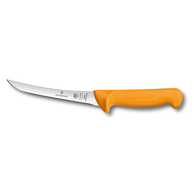 Нож обвалочный VICTORINOX Swibo с изогнутым узким полугибким лезвием 16 см, жёлтый (Желтый)