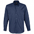 Рубашка мужская с длинным рукавом Bel Air, темно-синяя (кобальт) - Фото 1