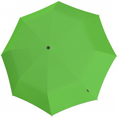 Зонт-трость U.900, черный с неоново-зеленым (Зеленый)