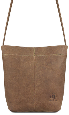 Сумка женская KLONDIKE YUKON «Brooke», натуральная кожа в светло-коричневом цвете, 27х 27 х 8 см